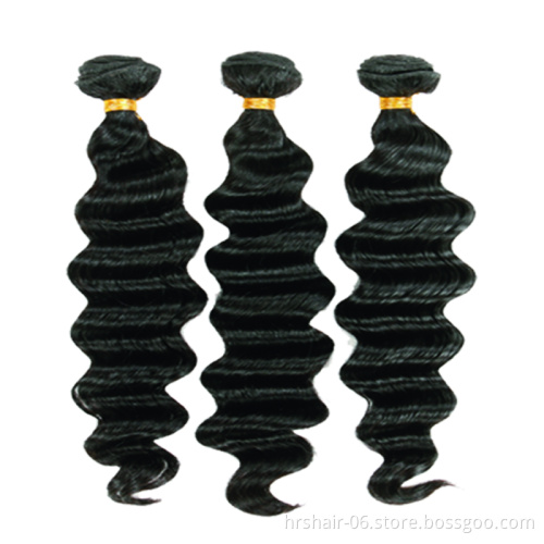 extension  full  lace frontal withl curly human hair loose brazilian vigin big deep wave bundles